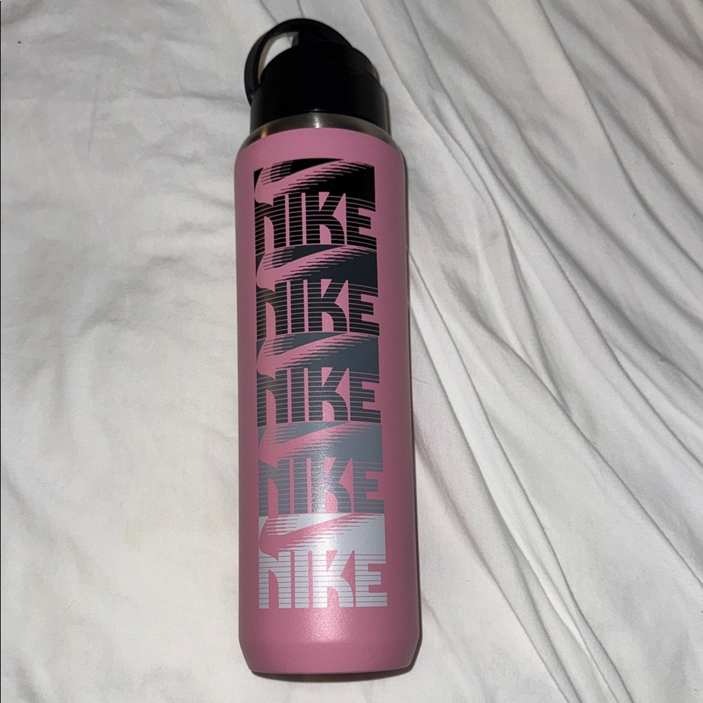 Nike Pink and Black Water Bottle